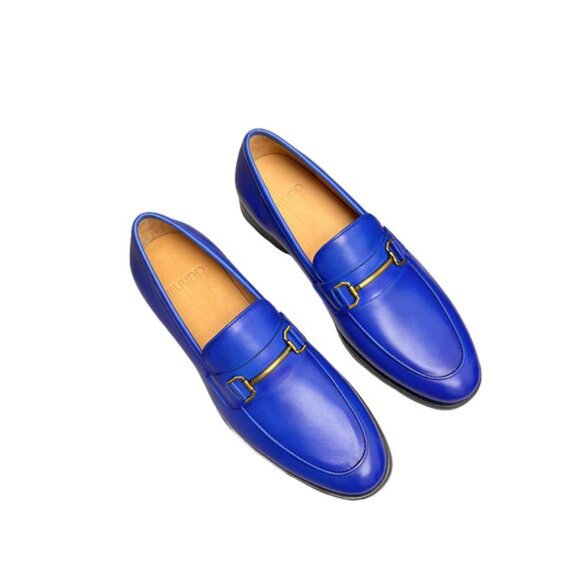 Dunhill Classic Business Leather Shoes Blue - Picture 1 of 10
